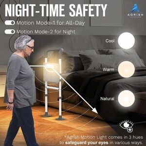 Amazon Bed Rail with Gray Handle and LED Night Light